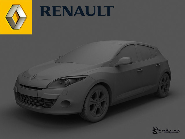 3d renault megane hatchback model - Renault Megane Hatchback 2009 by rburlea
